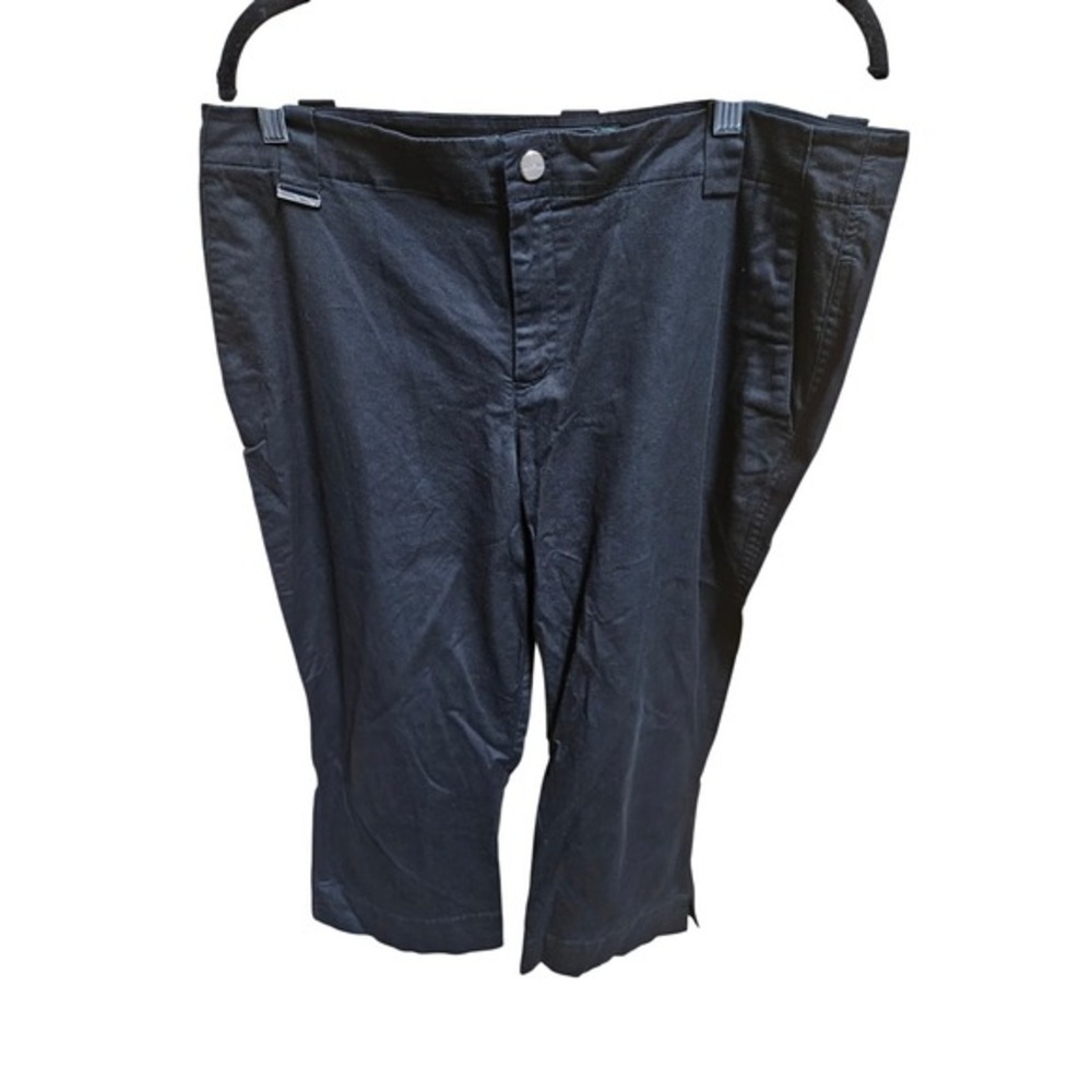 L-RL Lauren Active Ralph Lauren Black Capri Pants Size 14 Cropped‎